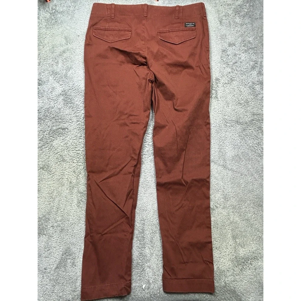 Banana Republic Pants Men's 36x34 Jasper Red Slim Fit Chino Twill Stretch EUC